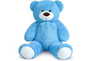 Yeqivo XXL Oso de Peluche Gigante Grande de Peluche Teddy Bear (110CM,Azul)