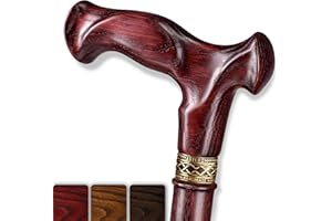Asterom Walking Stick - Ergonomic, Handmade - Cool Walking Sticks for Men & Women, Stylish Wooden Walking Cane