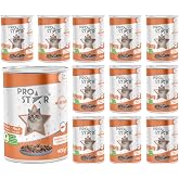 Prostar Yetişkin Kedi Somonlu ve J&ouml;leli Konserve Mama 400 Gr x 12 adet