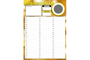 UNKNOWN Totally Bonkers - GOLDEN BALLS Fundraising Scratch Cards - 60 SQUARE - A6 (148x105mm) -10 Pack - TB0043 - Blind Card