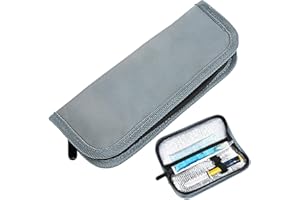 OWNFEEL 1 Pcs Diabetic Bag, Luxury Grey Insulin Pens Travel Bag, Portable Diabetic Medical Organize Bag Insulin Cooler Travel Case, Store 2 Pcs Insulin Pens Packs Essential for Safe Travel