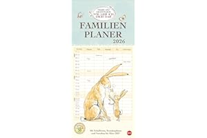 Weißt du eigentlich, wie lieb ich dich hab? Familienplaner 2026: Familienkalender mit 5 Spalten. Liebevoll illustrierter Familien-Wandkalender mit Schulferien und Stundenplänen. (Familienplaner Heye)