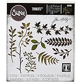 Sizzix Yapraklı dal, &ccedil;elik, Zweig mit Bl&auml;ttern, 10.8cm x 3.8cm - 3.8cm x 3.2cm