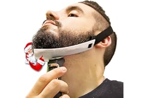 Aberlite Beard Shaping Tool - FlexShaper Neckline Shaper - Hands-Free & Flexible - The Ultimate Neckline Beard Shaping Template (White) - Beard Trimmer Guide - Lineup Stencil Kit
