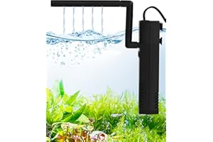 ZITFRI Filtro Acuario 60 litros 4W Filtro Pecera Filtro Acuario Interno 300L/H Flujo Ajustable Filtro Tortugas de Agua Bomba de Agua para Acuario