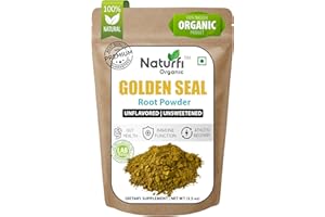 NATURFI ORGANIC Goldenseal Powder - 3.5 oz, 100 Servings *3rd Party Tested* Pure Natural Goldenseal Root Powder Supplement