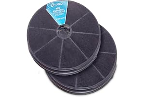 DL-pro Lot de 2 filtres à charbon pour hotte aspirante Electrolux 9029793784 E3CFWH Whirlpool 484000008647 Wpro CHF180 Refsta K25