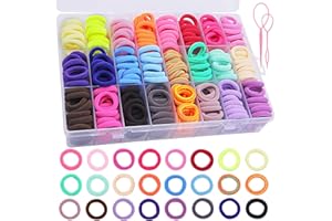 EOPUOZS Elastici Capelli Bambina, 408 Pezzi Elastici per Capelli, 24 Colori Codini per Capelli Bambina con Organizzatrice, per Bambine