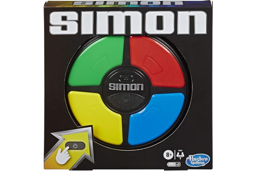Hasbro Gaming Simon Electronic Memory Game, Handheld Light and Sound Game, Ages 8 and Up