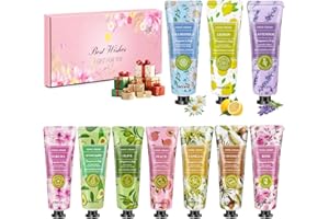 LDUMODUW Crema Mani Set, Crema Mani Idratante, con Vitamina E, 30 ml *10, all'Olio di Argan, per Mani Secche e Screpolate, Tutti i tipi di pelle, Ingredienti di Naturale, Regalo Donna di Natale, Non unge