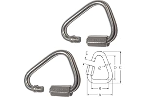 FP INOX Mousqueton Delta Fil 8mm (Lot de 2) INOX 316 - A4