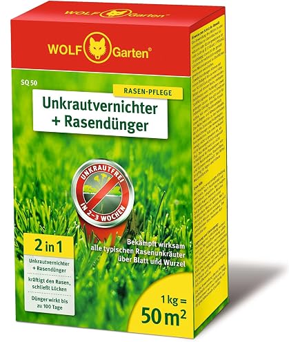 Premium Rasendnger mit Unkrautvernichter gegen Unkraut im Rasen -  hochergiebig 1,2Kg fr 60m Rasenflche : Amazon.de: Garten