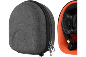 GEEKRIA Shield Headphones Case Compatible with Marshall Major V, Major IV, Major III, Major II, Mid ANC Case, Replacement Hard Shell Travel Carrying Bag with Cable Storage (Dark Grey)