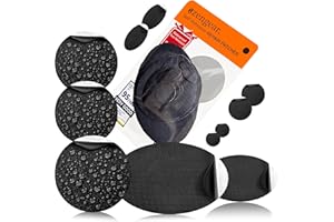 aZengear Patchs de Réparation Auto‑adhésifs – Tissu Polyester Imperméable Résistant à la Déchirure pour Veste en Duvet, Blouson, Combinaison de Ski, Chaussures, Tente (Noir)