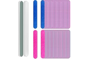 KEIBY CITOM 100 Stück Nagelfeilen, Einweg Nagelfeilen 180/240, doppelseitiges Schmirgelbrett für den Heim- und Salongebrauch mit kostenlosem Nagelpolierpuffer