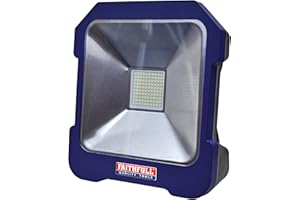 Faithfull Power Plus FPPSLTL20 SMD LED Task Light with Power Take-Off, 20 W, 240 V, Blue, Small