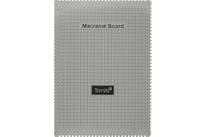 Trimits Makramee-Brett - A3-29,7 x 42 cm, doppelseitig, metrisch und imperial, selbstheilend zum Flechten, Knoten, Bastelprojekte - Grau