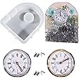 Allazone Clock Resin Molds, Arch Clock Casting Molds, Table Clock Resin Molds with 2 Clock Movement Accessories for DIY Craft Home Decor