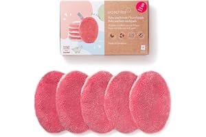 ‎WASCHIES Waschies Babys & Kinder Waschpads – 5er-Set Pink – Eignung bei Windeldermatitis & Neurodermitis - Sanfte Reinigung - hypoallergene Alternative zu Einweg-Feuchttüchern und Waschlappen