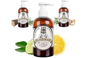 ‎MR BEAR FAMILY Mr Bear Family Natürliches Bartshampoo für Männer 250ml - Citrus - mehr Feuchtigkeit für einen volleren, gesünderen Bart - 2-in-1 Bartseife und Bart Conditioner - Bart Shampoo Herren