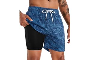 APTRO Mens Swimming Shorts Swimming Trunks Men Compression Liner Swim Shorts 7" Board Shorts 01