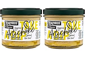 Realfoods by Organico | Organic Artichoke Spread – Premium Italian Farm-Fresh Mediterranean Dip, Smooth & Vegan, 100g (Pack of 2)