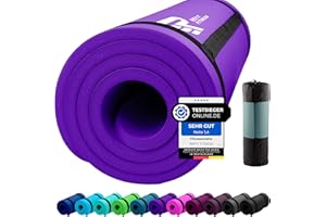 REFIT FITNESS Sportmatte Comfort-Max 190 x 60 x 1.5 cm [PainProtect & SmartCell NBR] Yogamatte rutschfest + Tragegurt - Gymnastikmatte - Matte für Sport Yoga Gymnastik Pilates - Jetzt Farbe wählen