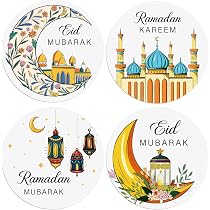 48er Pack Eid Mubarak Bastelsets – Moschee-Szene Aufkleber, Ramadan Sticker, Deko Für Party & Klasse