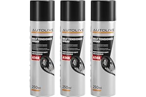 AUTOLIVE GROUP AUTOLIVE Spray para Correas Antideslizante de Correas Pack de 3 x 250 ml - Spray Correas de Transmisión Antichirridos y Antideslizante – Protege contra Desgaste y Prolonga la Vida Útil del Cinturón