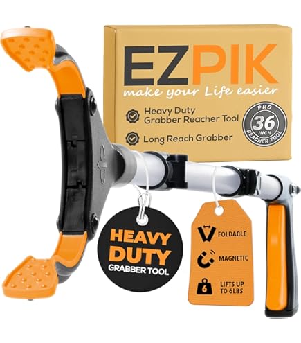 GroundMaster - Litter Picker (76cm) Long - Best Extension Mobility Aid - Heavy Duty Tool For Sock Assist, Fishing, Litter Picker, Garden Nabber