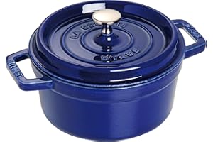 STAUB Casseruola/Cocotte in ghisa, Tonda 20 cm, 2,24 litri, Blu scuro