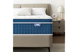 SEZMOONSI 4FT6 Double Mattresses, 10.6 Inch Memory Foam Pocket Sprung Mattress Double Size for Back Pain Relief, Medium Firm Hybrid Double Bed Mattress, Orthopedic Mattress in a Box (135x190x27cm)