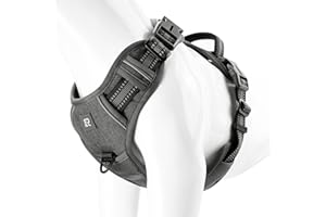 RUOXZZSU Arnés Perro, Grande Mediano Pequeño Arnés Pecho Antitirones Perros Reflectantes Arnés para Perros Adiestramiento y Correr