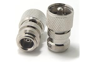 Paquete de Dos Conectores Pl-259&Nbsp;Macho A N Hembra UHF de Ancable