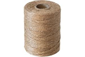 Chinchilla® Ficelle de Jute | 1,2 mm Ø | Couleur Naturelle | bobines de 250 m | Ficelle de Jute, Ficelle, cordelette, cordelette de décoration | Parfait pour Les travaux manuels, Les emballages