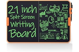 TUGAU 21in LCD Dual Screen Writing Tablet，Writing Board for Adults and Kids，Drawing Writing Scribble Boards, Drawing Tablet for Educational Learning Tool, Suitable for Office Communication Tool