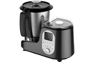 Sirge Robot da Cucina Multifunzione con 20 Programmi Automatici + Bilancia 5 Kg + 12 Velocità + Temperatura fino a 120°C