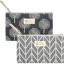 Kosmetiktaschen Set 3 Stück – Bedruckte Segeltuchtaschen Mit Reißverschluss, 22x14 Cm, Für Reise & Alltag