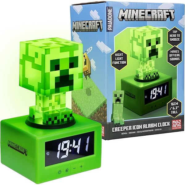 Orologio Minecraft A LED - Design Digitale Con Cinturino Stampa Ufficiale, Display Rosso - Foto 10
