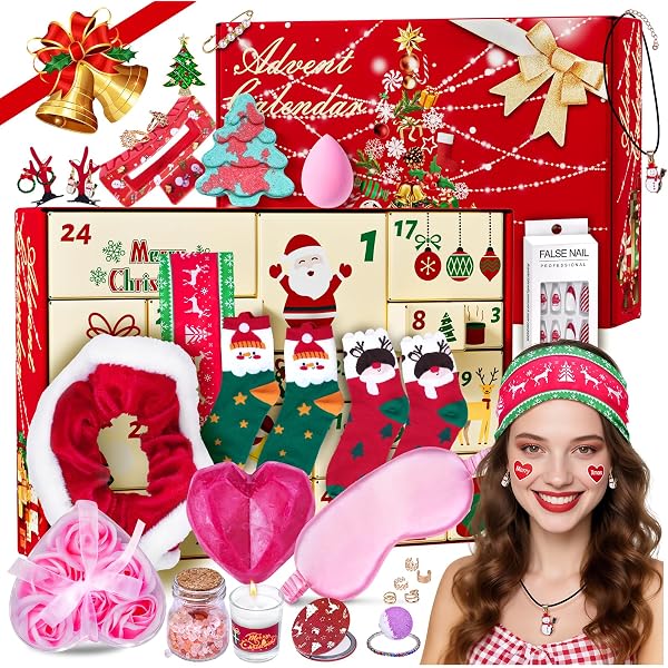 Beauty Adventskalender 2023 – 20-Tage Countdown Mit Make-up & Pflege, Weihnachtsgeschenk Für Frauen