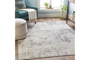 Surya Phuket Abstract Rug - Area Rugs Living Room, Dining, Lounge, Bedside - Modern Marble Rug, Soft Luxurious Easy Care Medium Pile - Large Rug 130x180cm Grey Rug