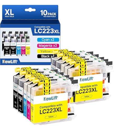 10 Kompatible Druckerpatronen Für Brother LC-223 – Set Für MFC J480DW, J680DW, J880DW Uvm.