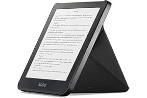 Forefront Cases Étui pour Kobo Clara HD (Modèle:2018) - Étui de Support Pliant (Style Origami) - Mince et Léger, Fonction Automatique Veille/Réveil Intelligente Coque pour Kobo Clara HD - Noir