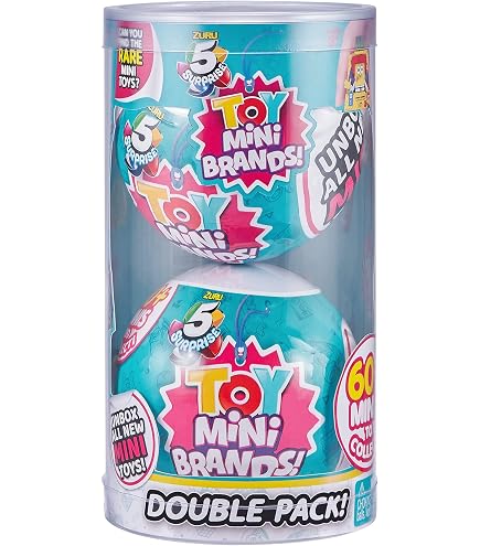 5 Surprise Mini Brands Collectors Case Series 1 By Zuru (Includes 2 Mini Toys) Red