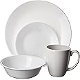 Corelle 1092896 16-Piece Vitrelle Glass Winter Frost White Chip and Break Resistant Dinner Set, Service for 4, White