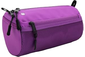 Lumiere & Co. Borsa da manubrio per bicicletta - Durevole, con diverse opzioni di dimensioni e colori - Doppie cinghie elastiche, clip e ganci per una vestibilità personalizzata (Large, Purple)