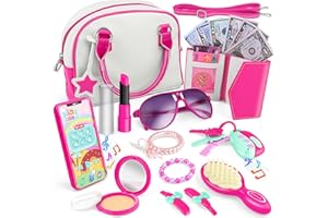 nicknack Play Purse for Little Girls, Kids Pretend Makeup Sets for Toddler Girls, My First Purse Set Girls Toys Pretend Play Toys Gifts for Girls Age 3+