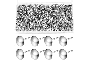 VARHHUXHA 320 Punaises de Tapisserie, épingles de Clous d'ameublement, Punaises de Meubles Décoratifs Antiques, Goujons de Panneau de Poussée pour Chaises, Image, Tapis, Dessin - 11x17 MM (Argent)