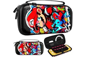 Koecya Carrying Case for Nintendo Switch Lite 2019 Travel Carry Cases for Teen Girls Kids Boys Cute Cartoon Design Aesthetic Portable Hard Shell Covers Pouch Storage Bag for Nintendo Accessories