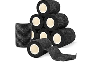 BAFUMIU Selbsthaftende Bandagen, 8 Rollen x 7,5 cm x 4,5 m, elastische Bandagen, feste Bandagen, selbsthaftende Bandagen, selbstklebende Bandagen für Sport, Klebebinden, atmungsaktiv und reißfest